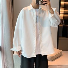 批发纯色<b class='q'>衬衫</b><b class='q'>男</b>春季新款港风潮流宽松ins<b class='q'>休闲</b><b class='q'>衬衣</b>青少年帅气时尚外套