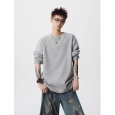 批发【官图 270G曼巴棉】重磅拼接boxy圆领<b class='q'>卫衣</b>男潮牌情侣套头T恤