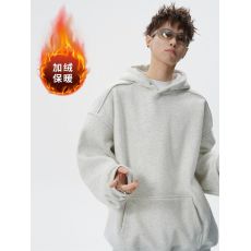 批发【官图 爆款】重磅拉链拼接连帽卫衣男痞帅运动帽衫休闲外套