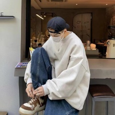 批发重磅卫衣男潮牌春秋季2024新款高街宽松大码长袖T恤套头休闲外套
