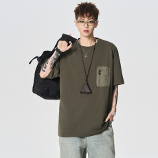 批发美式短袖T恤男夏季薄款新款速干UPF40+抗紫外线休闲上衣