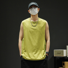 批发户外潮牌运动无袖<b class='q'>T</b><b class='q'>恤</b>男款夏季薄款宽松速干短袖<b class='q'>男生</b>坎肩背心