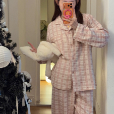 批发橙心 【第09批】情侣装睡衣秋季新款休闲100%<b class='q'>婴儿</b>棉棉纱两件<b class='q'>套装</b>