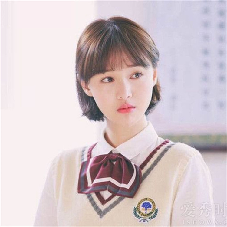 毛衣马甲女 夏至未至郑爽同款学院风背心刺绣v领无袖针织衫学生潮