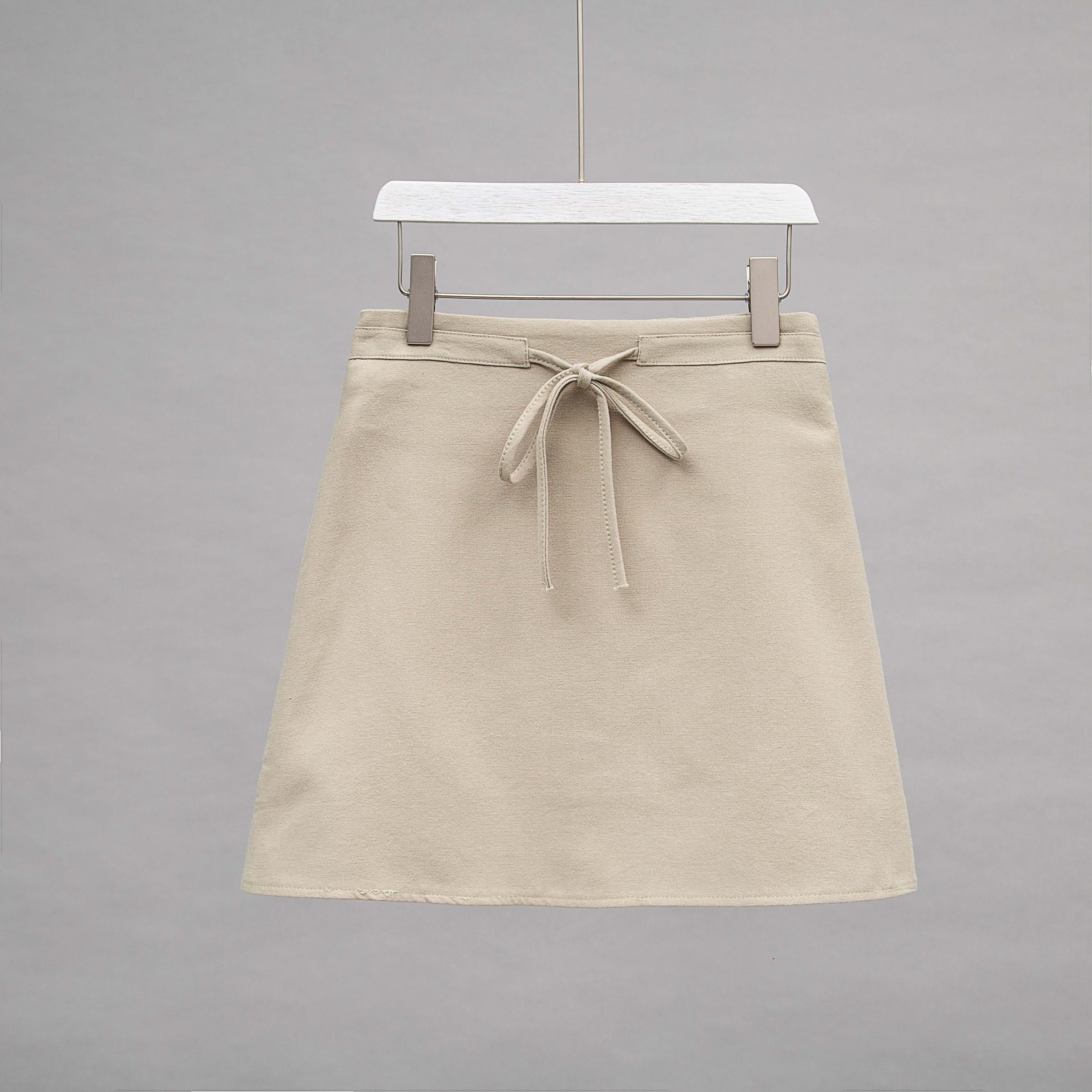 2019超火小清新甜美高腰系带a字裙