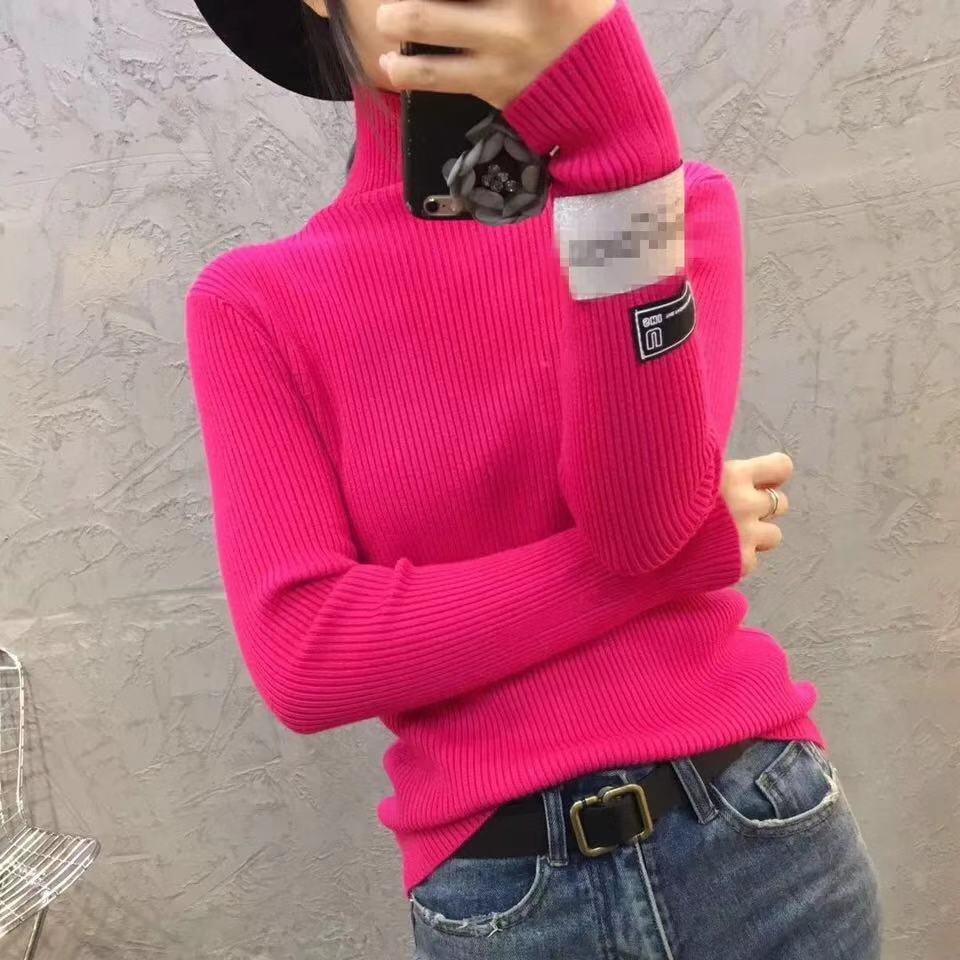 欧洲站2019秋冬新品欧货打底衫女上衣高领百搭针织毛衣