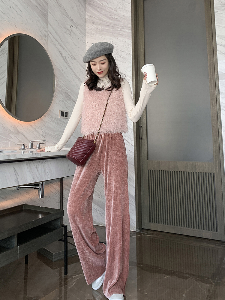 2019初秋新款轻熟名媛风复古女人味套装女时尚小香气质高腰三件套