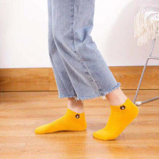 批发2021新款袜子女士秋冬季纯色小熊<b class='q'>袜</b>十色韩版<b class='q'>浅口</b>涤棉<b class='q'>船</b><b class='q'>袜</b>