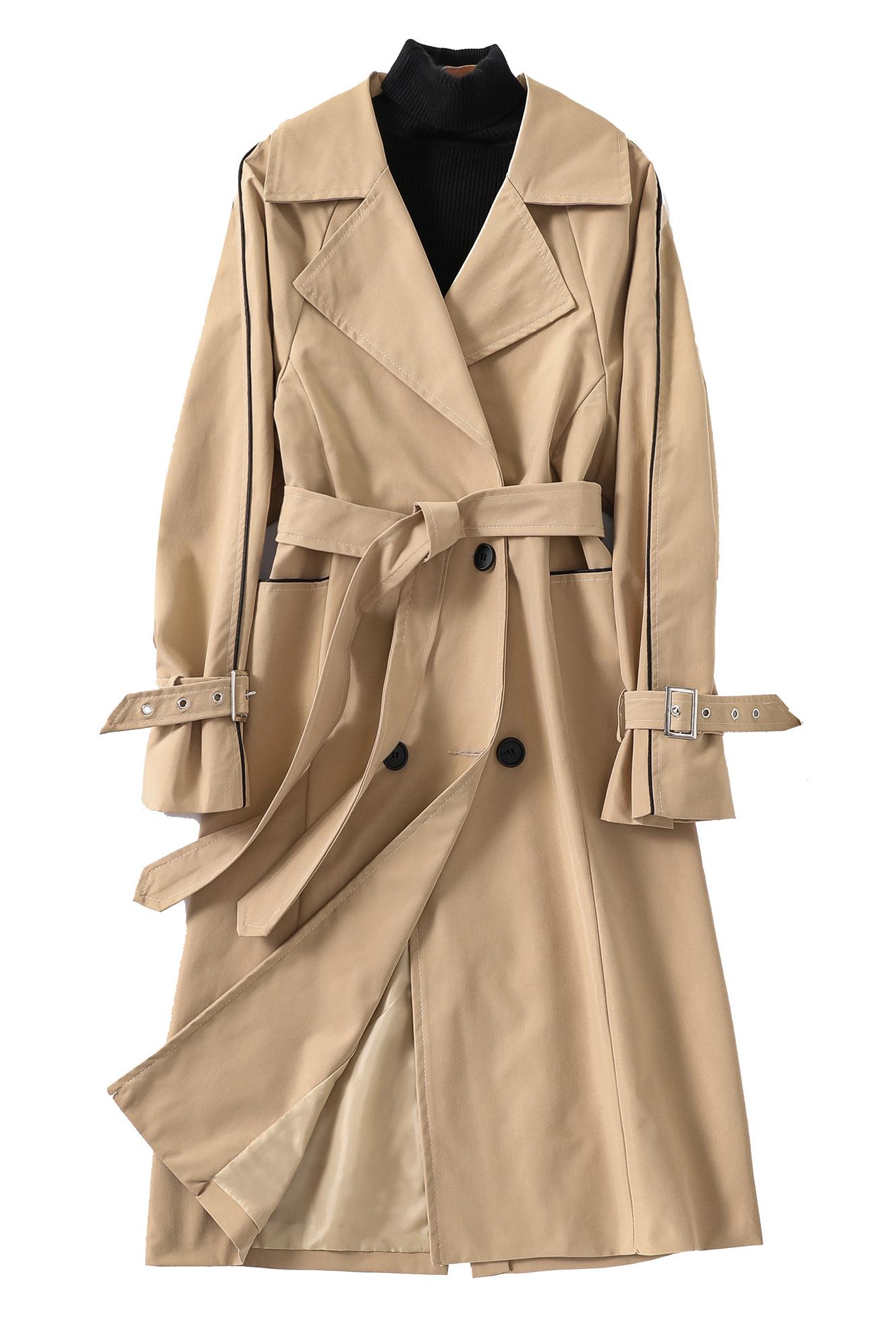 风衣女中长款小个子春秋韩版学生bf学院风宽松英伦风外套