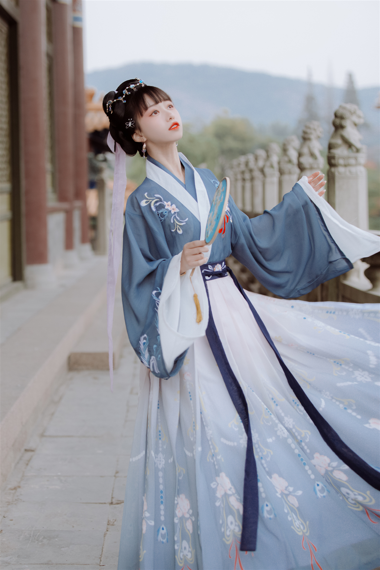 凤来仙原创汉服女魏晋风交领齐腰襦裙中国风秋冬装_亲临韩舍qlhs8899 