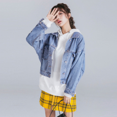 批发牛仔外套女宽松韩版<b class='q'>夏</b>薄款2024年春款网红抖音学生chic上衣短款