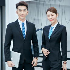 批发职业男女同款商务西装套装两件套OL经理西服银行正装工装工作服