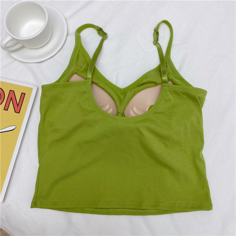 实拍 大u美背文胸网红爆款带胸垫一体式抹胸内衣内搭吊带背心女