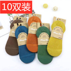 批发女士纯棉短<b class='q'>袜</b><b class='q'>浅口</b>硅胶防滑隐形低腰<b class='q'>船</b><b class='q'>袜</b>全棉防臭吸汗袜子女