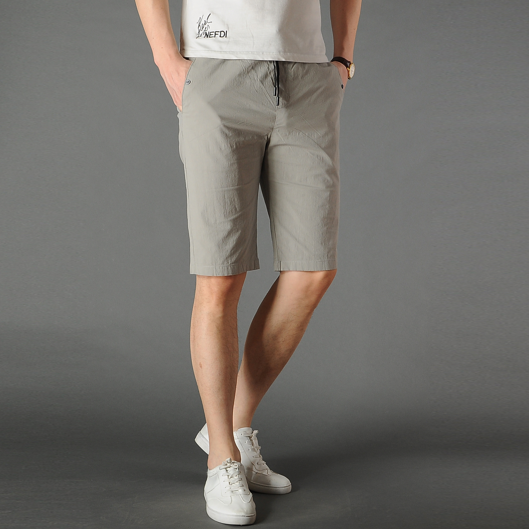 实拍2020超爽速干锦纶中裤六分裤男宽松中裤短裤冰丝