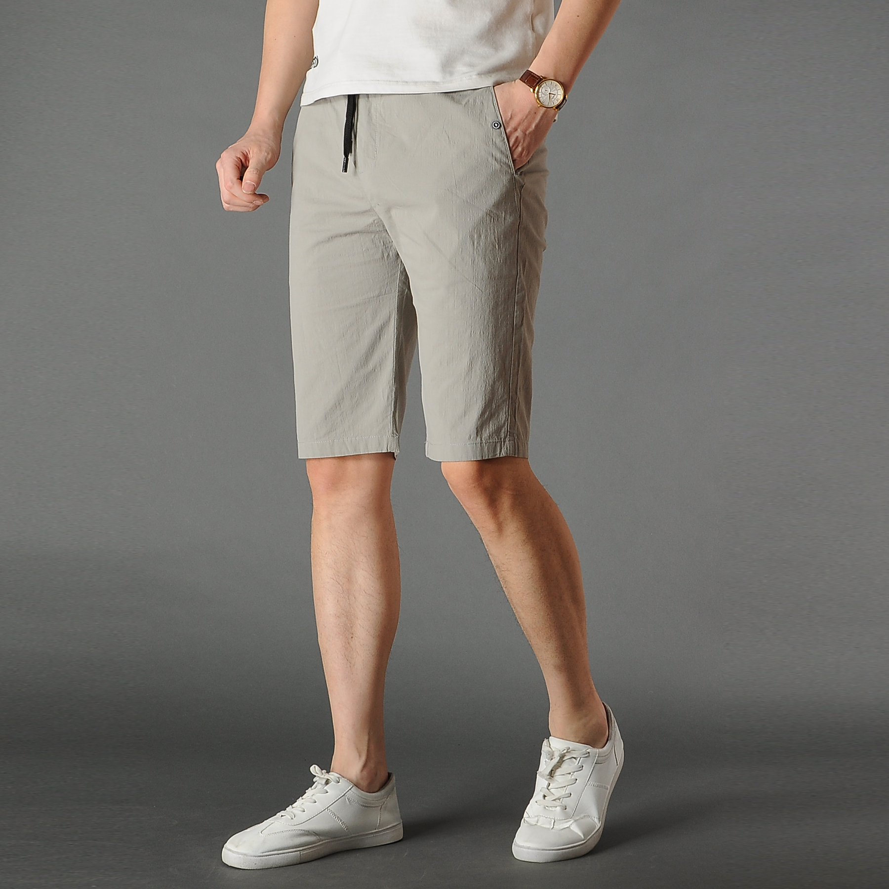 超爽速干锦纶中裤六分裤男宽松中裤短裤冰丝