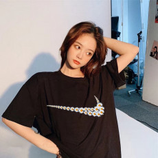 潮牌恶搞小雏菊短袖纯棉T恤女2020夏新款ins超火男女情侣款短袖