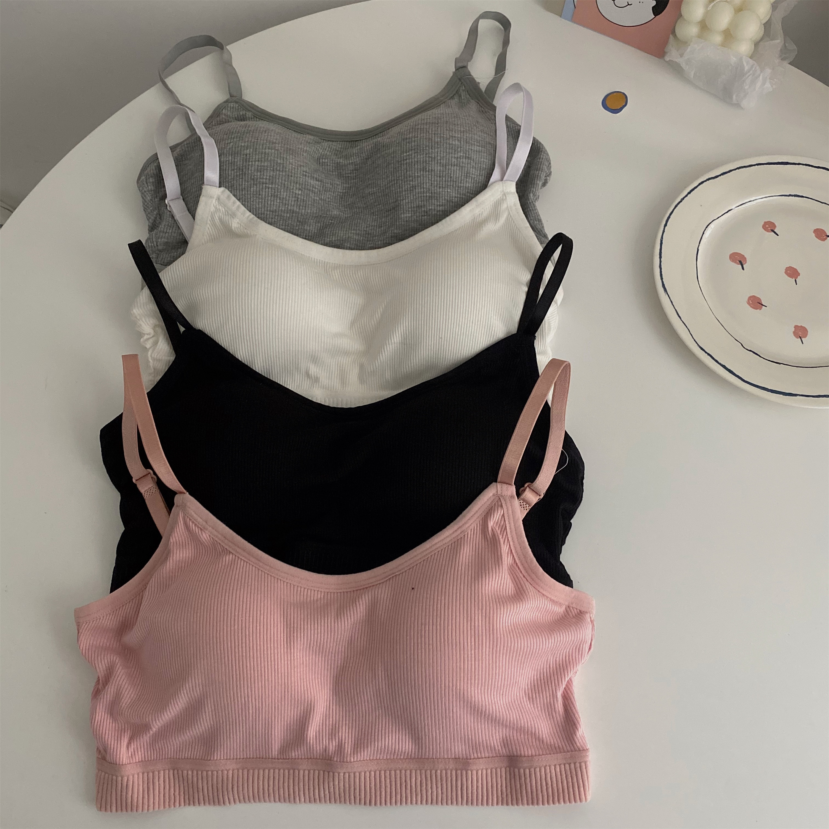 实拍实价美背文胸女吊带小背心抹胸内衣无钢圈胸罩聚拢性感裹胸