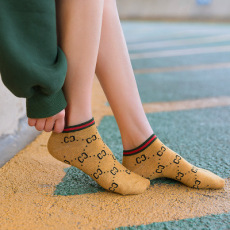 批发春夏新品女士<b class='q'>船</b><b class='q'>袜</b> 低帮纯棉<b class='q'>浅口</b>短<b class='q'>袜</b> 字母双C袜子 运动休闲袜子女