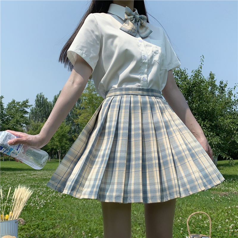 柠檬海盐原创jk格裙制服裙日系百褶裙校感校服半身裙