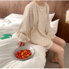 批发新品 甜美樱桃<b class='q'>婴儿</b>棉睡衣家居服套装