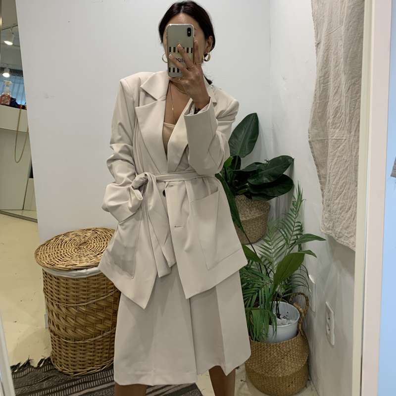 现货 chic西装女2020春秋新款韩版气质职业宽松休闲英伦风西服