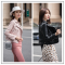 粉色皮衣女装秋季2020新款韩版时尚甜美淑女气质长袖搭配短款外套轮播图1