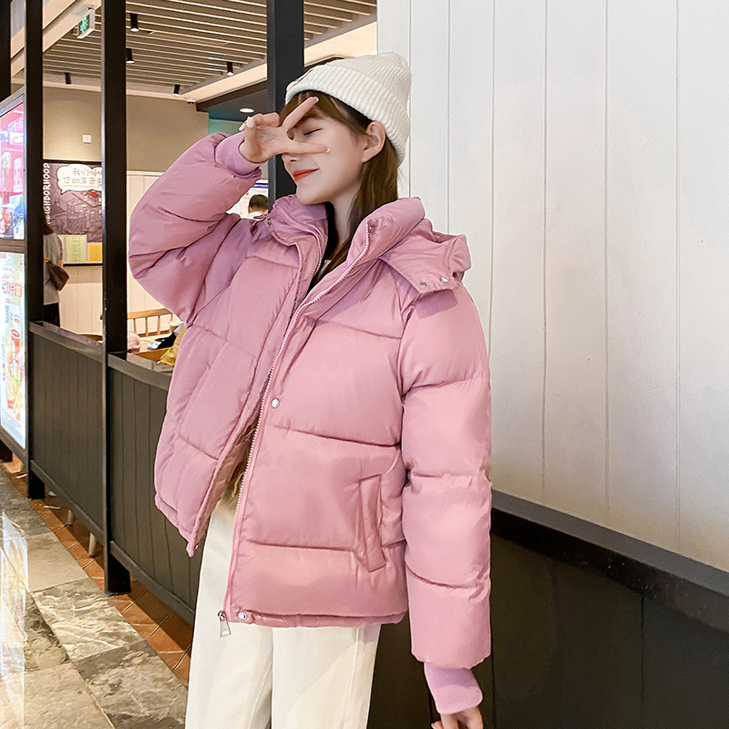 实拍2020冬季新款羽绒服女短款抖音棉衣网红直播学生棉服面包服