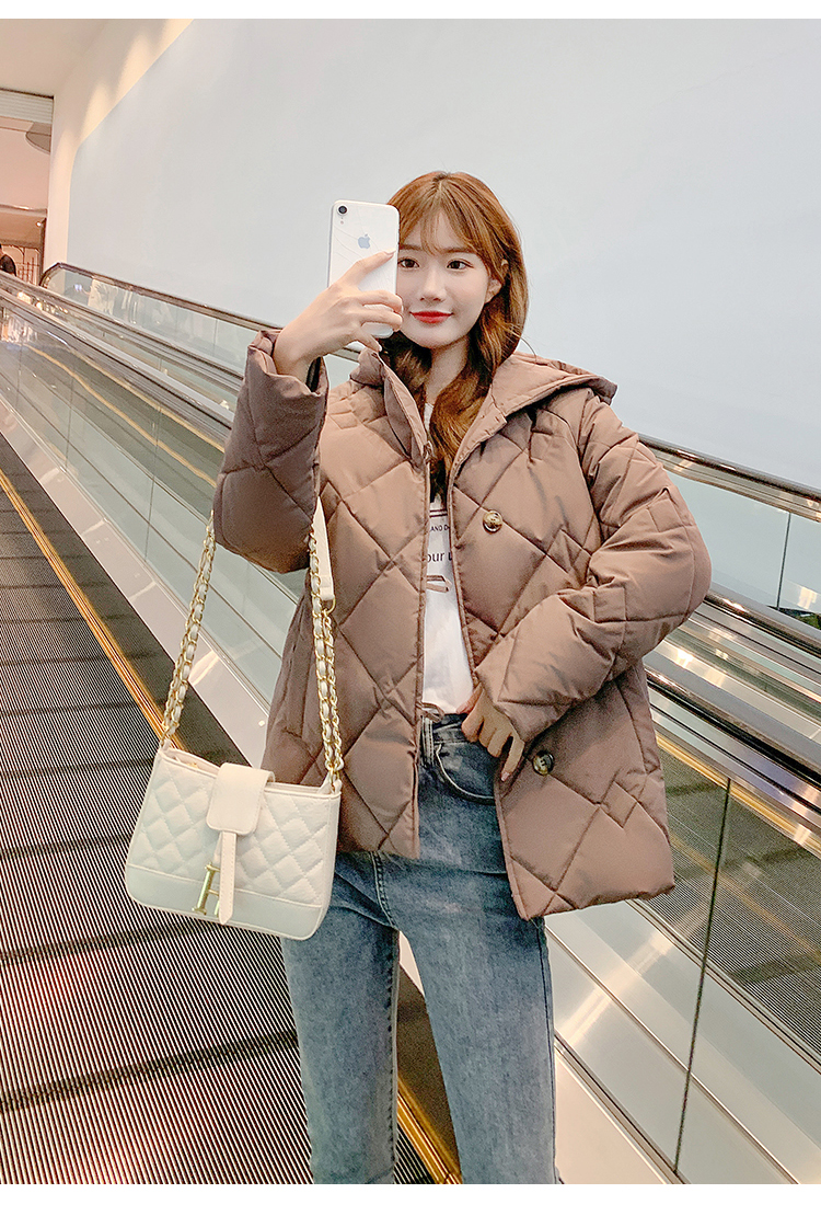 实拍2020冬季新款羽绒服女韩版宽松网红直播加厚保暖短款棉服女