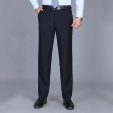 批发秋<b class='q'>冬</b>厚款中年男士有褶高品质西装裤子商务休闲正装直筒宽松男裤