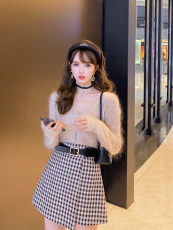 阿彩呢acaine温柔风软糯毛衣新款秋季外搭V领马海毛针织开衫外套