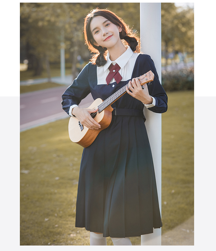 小清新傲慢jk制服西装外套连衣裙长裙日系水手服套装学院风班服