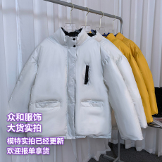 李潇洒胖mm90白鸭绒防水羽绒服女秋冬大码宽松显瘦百搭面包服外套