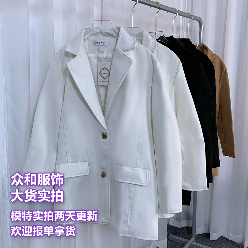 FFAN经典白月光100%全羊毛双面呢 C高性价比气质西装大衣女