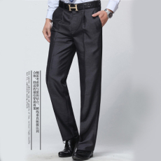 批发秋<b class='q'>冬</b>季中老年男西裤商务免烫直筒西装裤男装裤爸爸装厚款长西裤子