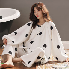 批发月子服孕妇睡衣哺乳秋冬季产后12月份11产妇出院服空气棉冬天套装