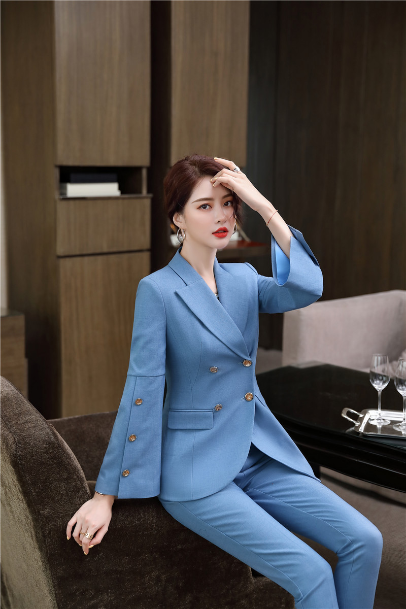 实拍现货2020年秋冬新款高端ol修身职业套装小香风时尚仙气范儿