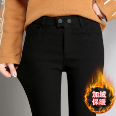 批发打底裤女外穿高腰加绒小脚新款紧身显瘦魔术铅笔黑色<b class='q'>春</b>秋冬小黑裤
