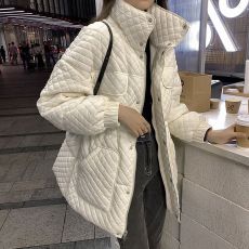 羽绒服女中长款秋冬2020年新款百搭韩版宽松小个子立领轻薄外套