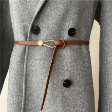 批发实拍实价 韩国ins西装细腰带女百搭打结皮带收腰呢子皮带