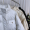 果果家白色立领羽绒棉服2020冬季新款韩版宽松百搭收腰中长款外套轮播图3