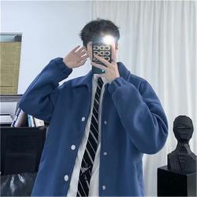 实拍春季纯色夹克简约时尚潮流百搭文艺气质方领青少年男男装休闲