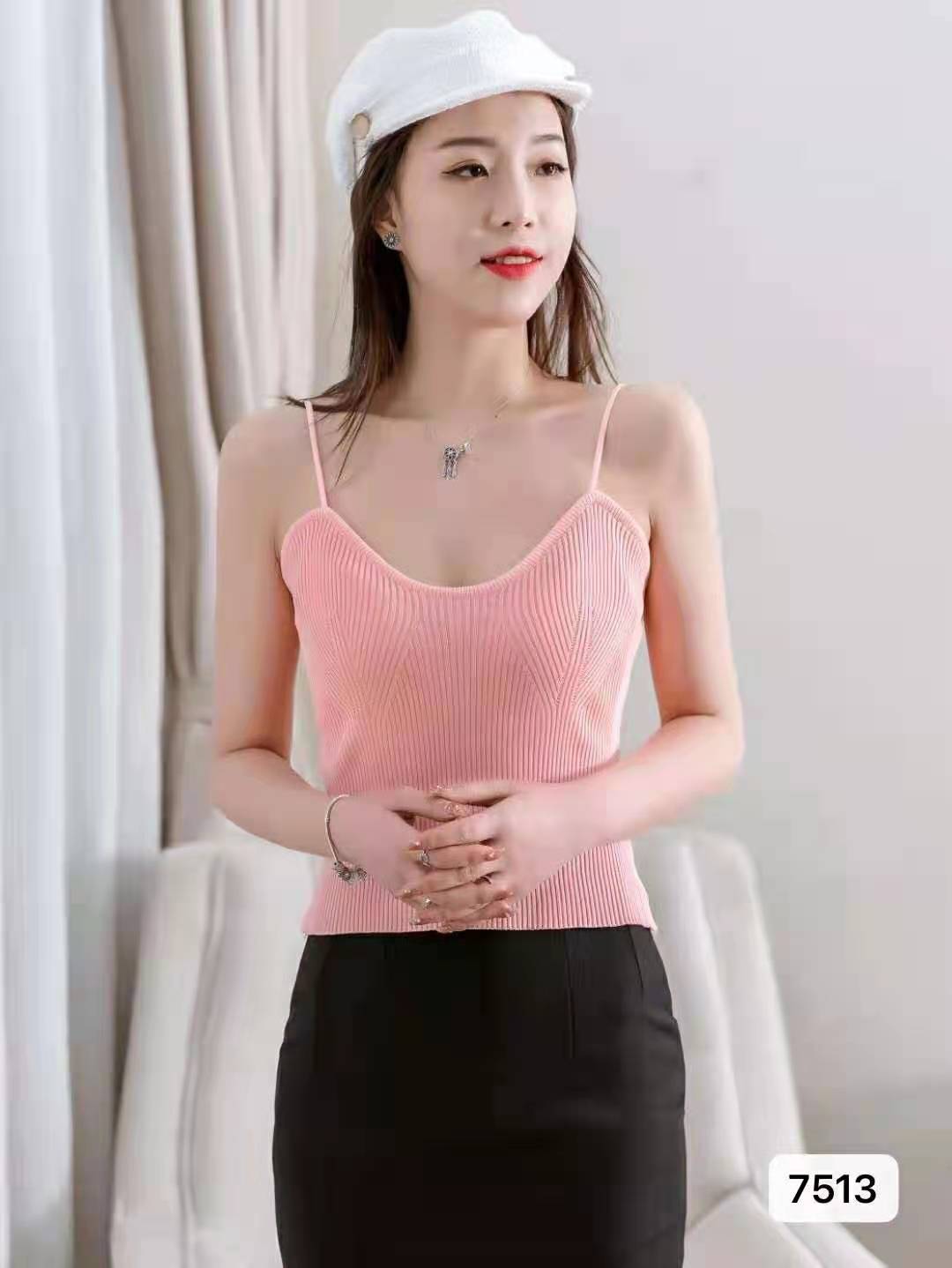 无袖白色女士针织吊带女秋2021新款背心女冬季暖内搭打底衫