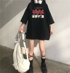 Milk silk new Korean loose and versatile letter printing age reducing foreign style base short sleeve T-shirt women's wear