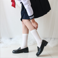 批发新款日系jk小腿袜纯色百搭中筒短<b class='q'>丝袜</b>夏季天鹅绒弹力女袜子