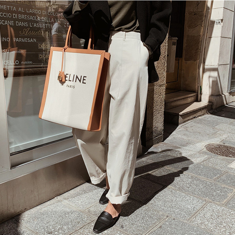 韩版简约宽松大码休闲裤太子裤女2020春夏文艺显瘦气质