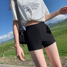 批发特价清货#富贵缎裤子女外穿薄款打底安全裤高腰紧身显瘦短裤女