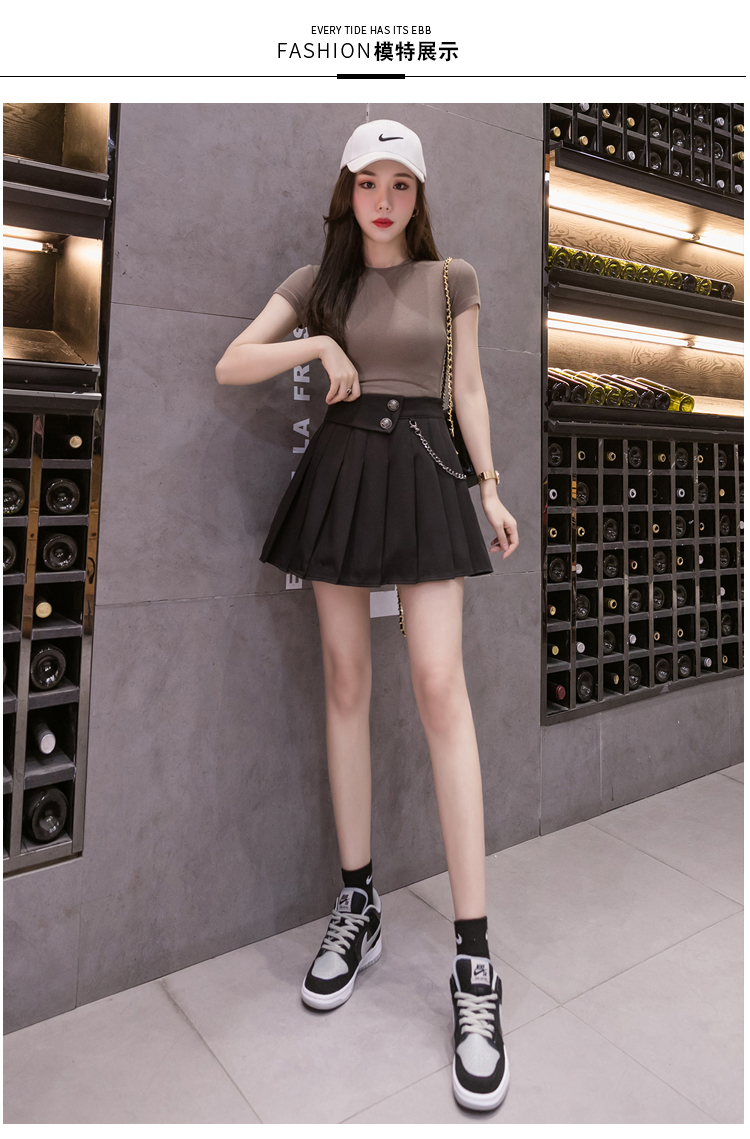 18-24周岁腰型:高腰成分含量:31%(含)-50%(含)裙长:短裙服装款式细节