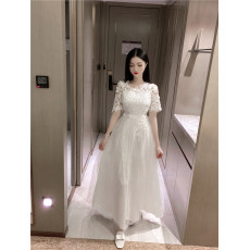 批发实拍新款修身显瘦仙气婚礼派对<b class='q'>伴娘</b>主持人长款晚<b class='q'>礼服</b>连衣裙