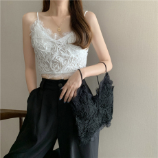 批发实拍 <b class='q'>春</b>夏新款蕾丝边吊带背心女外穿内搭美背短款抹胸